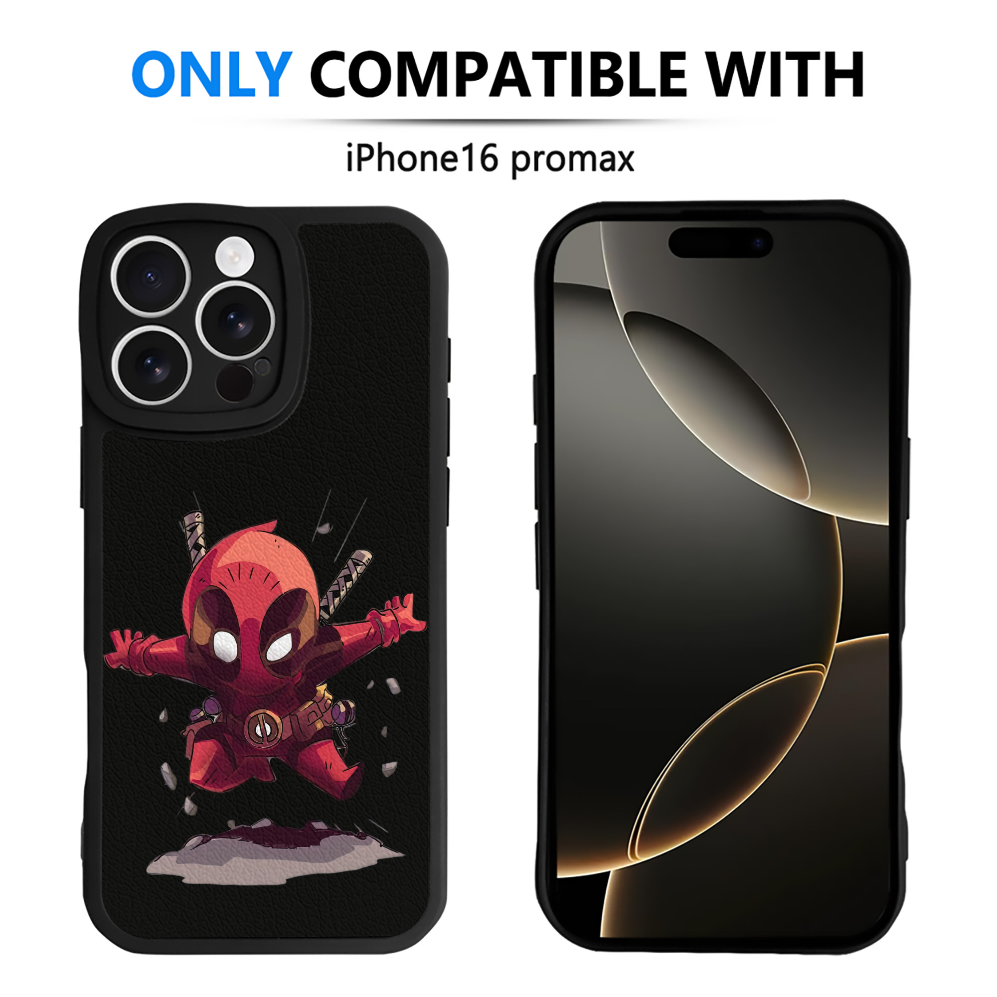 （画像用） Deadpool デッドプール 【iPhone 16シリーズ対応】シリコンスマホケース（レザー調） 材質：シリコン